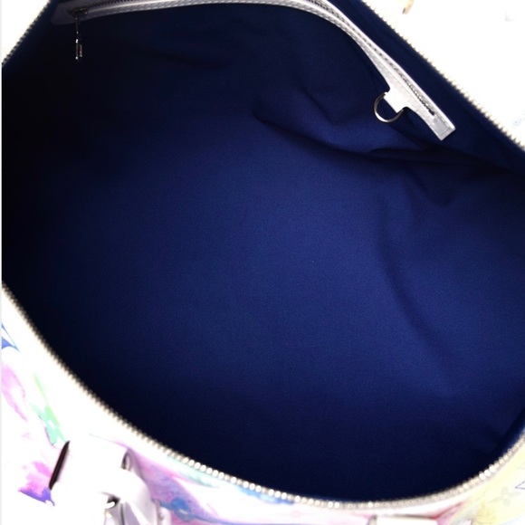 ❌❌ Louis Vuitton white Watercolor Keepall 50 bandouliere travel duffle bag LV - Picture 7 of 7